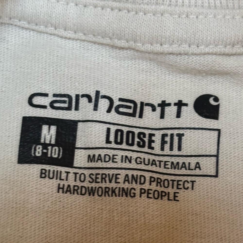 CARHARDTT LOOSE FIT CASUAL COWGIRL SHORT SLEEVE SCRIPT LOGO T-SHIRT SZ M - Picture 5 of 11